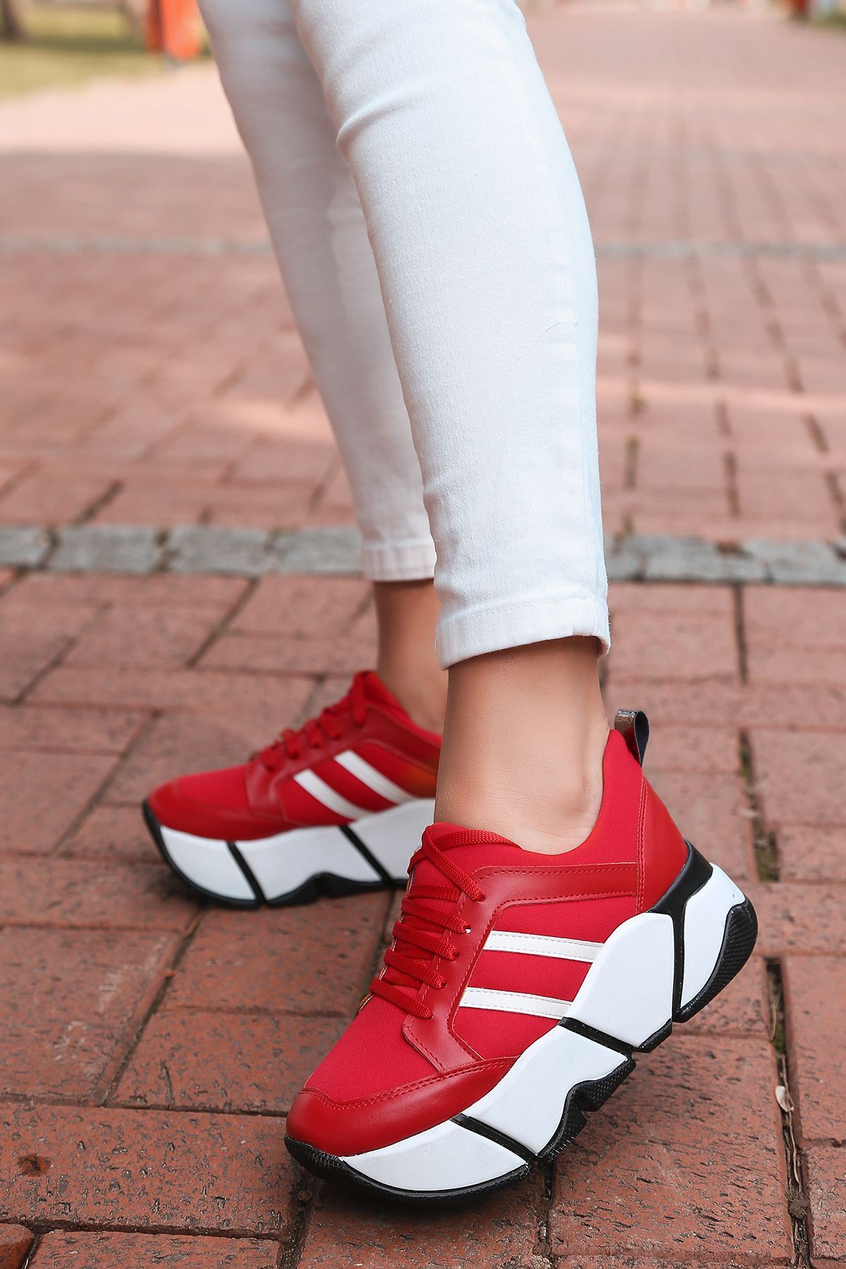 Elana Streç Spor Ayakkabı Kırmızı