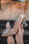 Eterna Şeffaf Topuk Stiletto Vizon